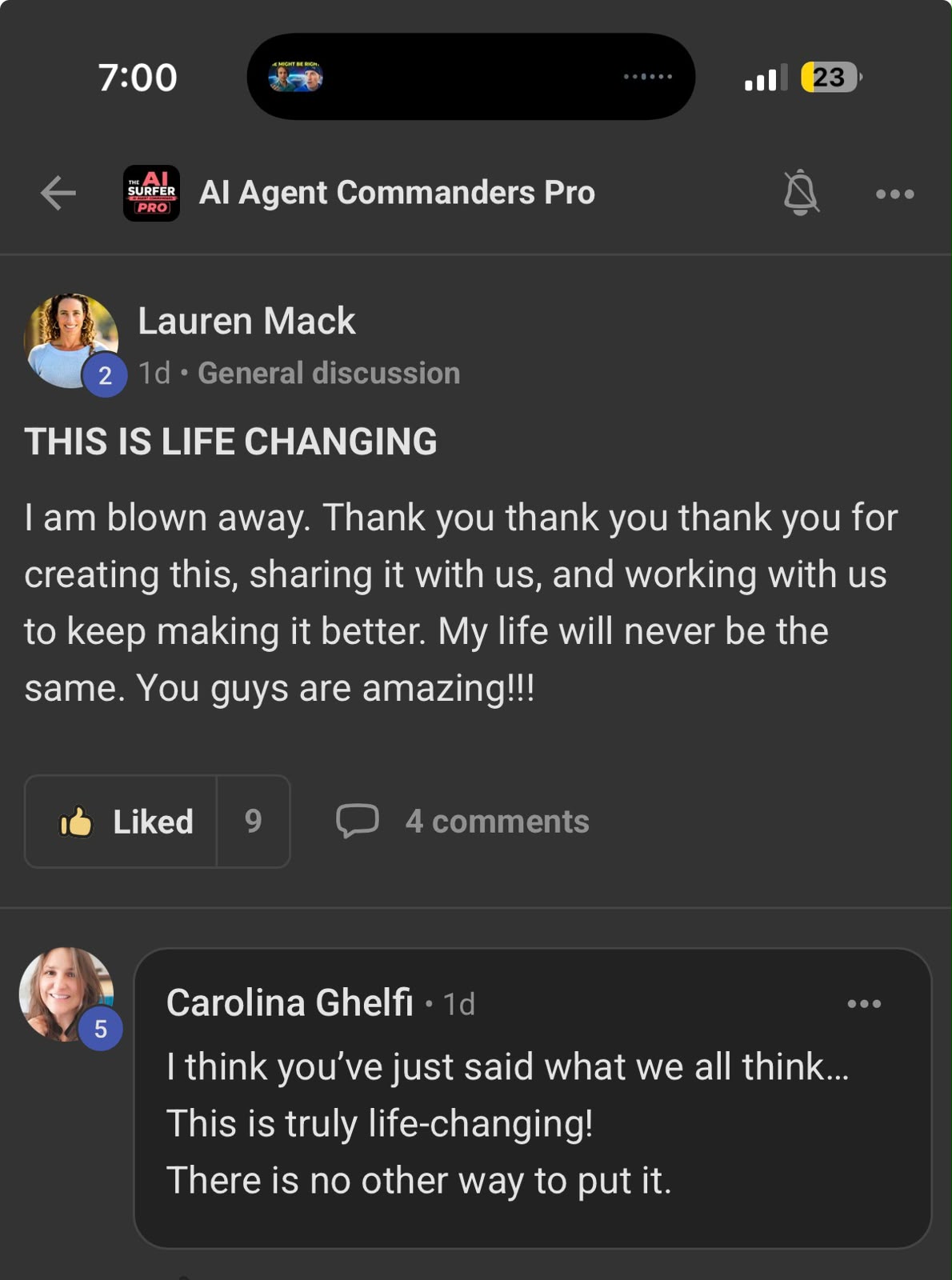 Lauren Mack written community testimonial
