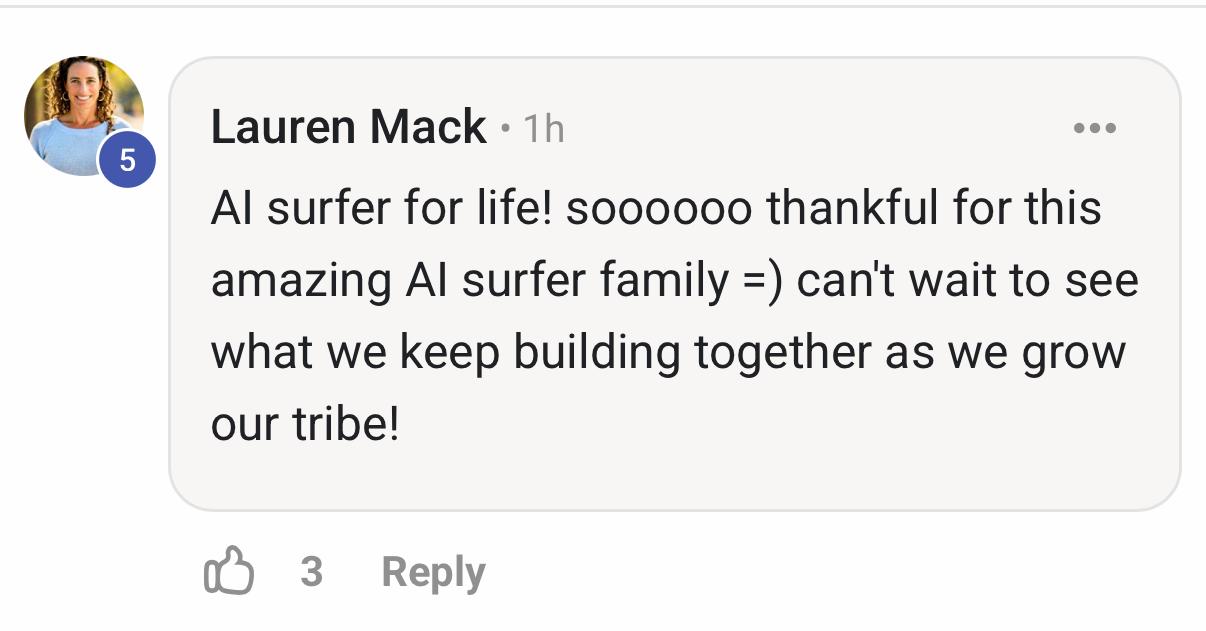 Lauren Mack written community testimonial